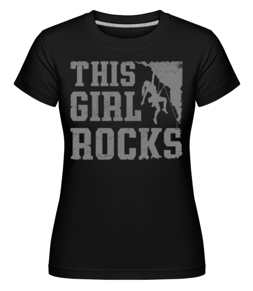 This Girl Rocks - Shirtinator Frauen T-Shirt - Schwarz - Vorne
