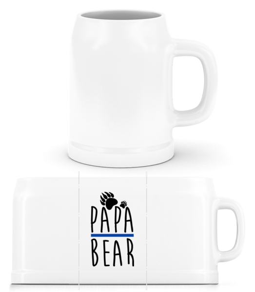 Papa Bear - Bierkrug - Weiß - Vorne