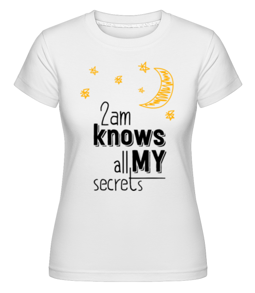 All My Secrets -  Shirtinator Women's T-Shirt - White - Front