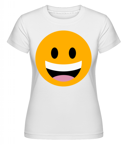 Laughing Smiley -  Shirtinator Women's T-Shirt - White - Front