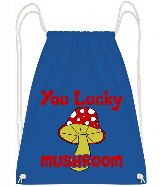 You Lucky Mushroom - Turnbeutel - Royalblau - Vorn