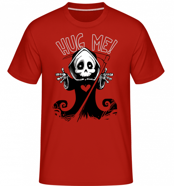 Death Want's A Hug - Shirtinator Männer T-Shirt - Rot - Vorn
