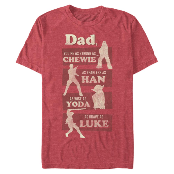 Star Wars - Skupina Dad Is - Vatertag - Männer T-Shirt - Rot meliert - Vorne