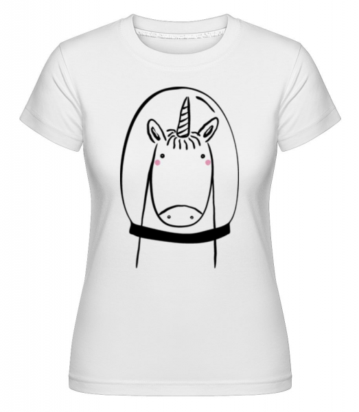 Space Einhorn -  Shirtinator Women's T-Shirt - White - Front