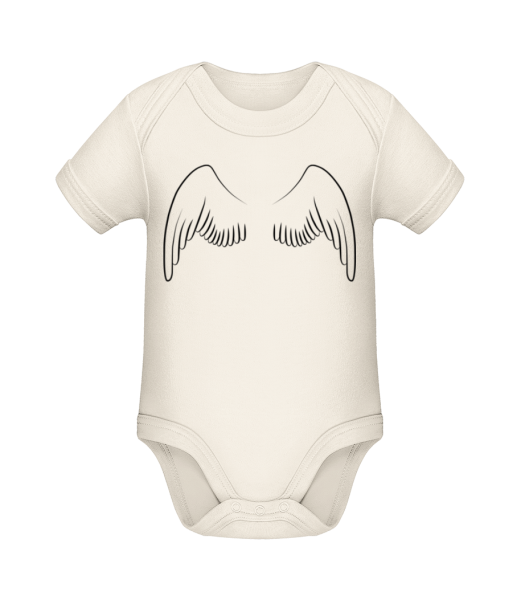 Angel Wings - Organic Baby Body - Cream - Front
