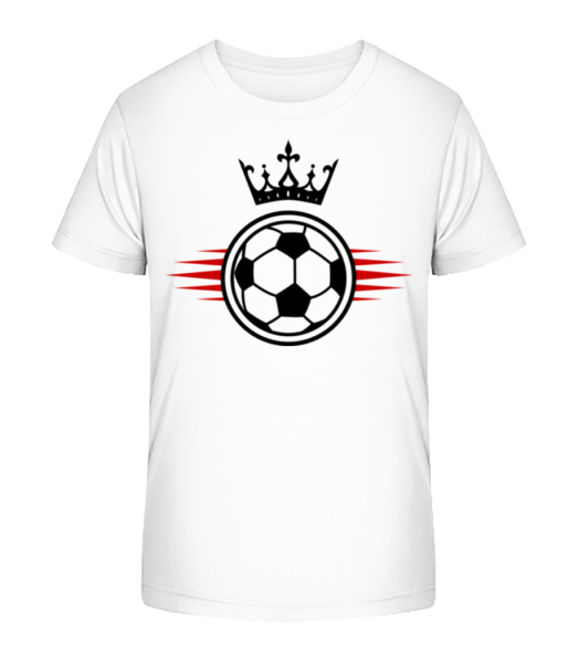 Football Crown - Kid's Bio T-Shirt Stanley Stella - White - Front