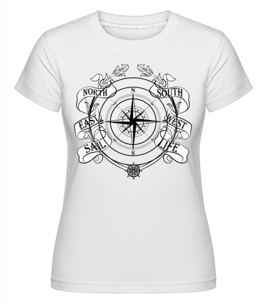 Sailing Compass - Shirtinator Frauen T-Shirt - Weiß - Vorn