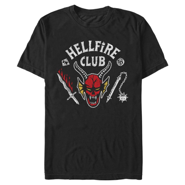 Netflix - Stranger Things - Hellfire Club - Men's T-Shirt - Black - Front