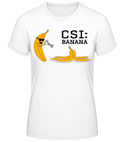 CSI Banana - Frauen Basic T-Shirt - Weiß - Vorn
