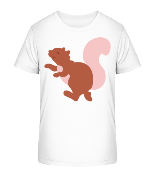 Kids Comic - Squirrel - Kid's Bio T-Shirt Stanley Stella - White - Front