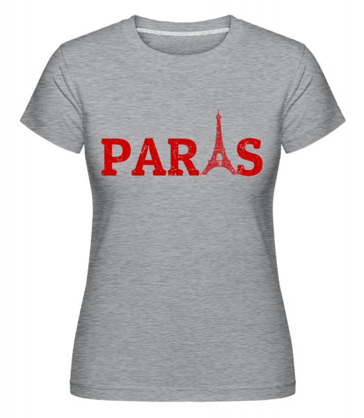 Paris France - Shirtinator Frauen T-Shirt - Grau meliert - Vorn