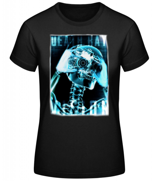 Röntgen Skelett - Frauen Basic T-Shirt - Schwarz - Vorne