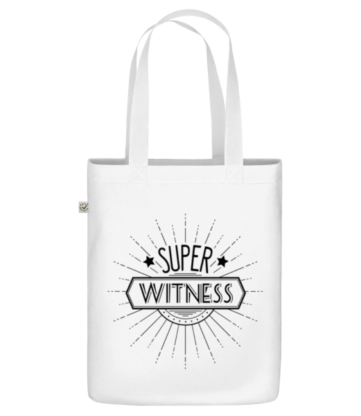 Super Witness - Organic tote bag - White - Front