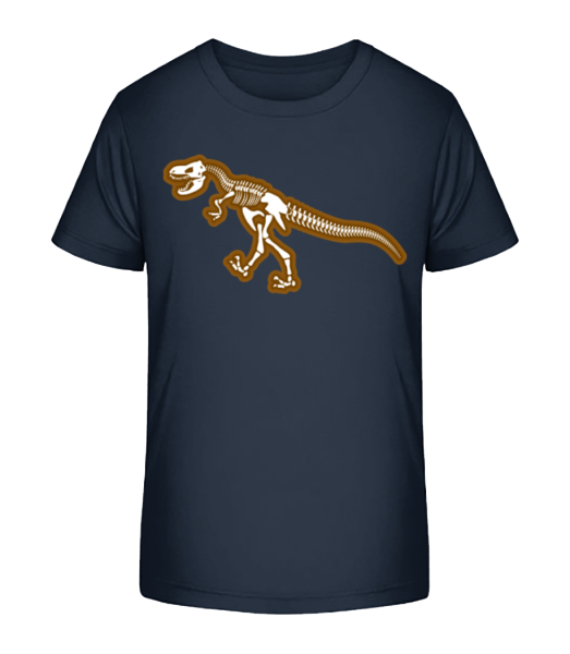 Dinosaur Skull - Kinder Bio T-Shirt Stanley Stella - Marine - Vorne