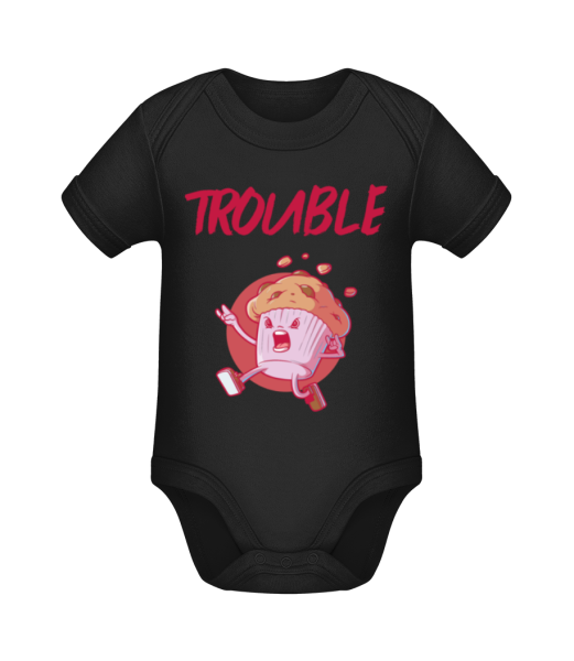 Trouble - Organic Baby Body - Black - Front
