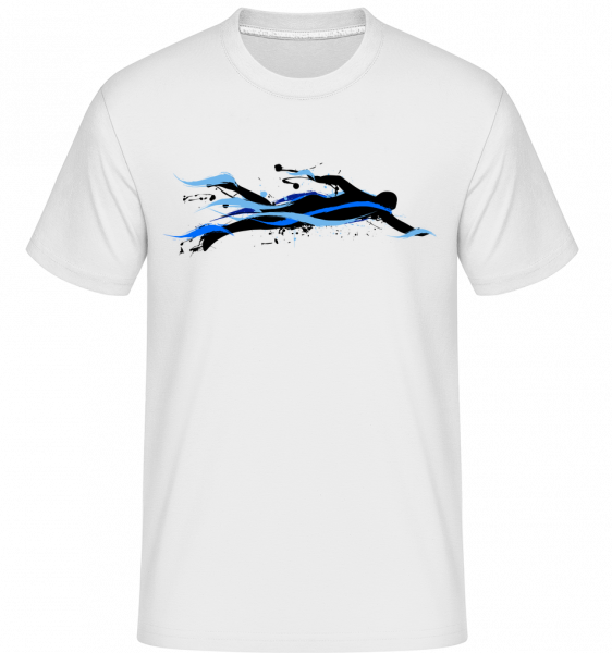 Schwimmer - Shirtinator Männer T-Shirt - Weiß - Vorn