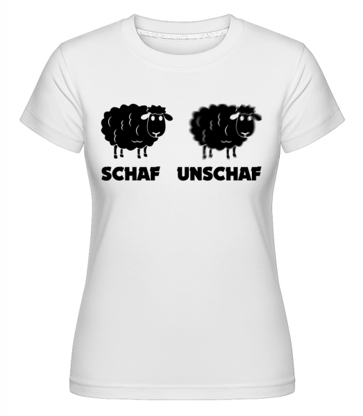 Schaf Unschaf - Shirtinator Frauen T-Shirt - Weiß - Vorn