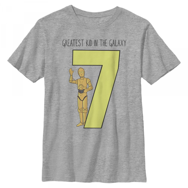 Star Wars - C-3PO Greatest Kid - Birthday - Kids T-Shirt - Heather grey - Front