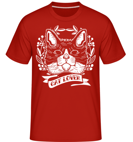 Cat Lover - Shirtinator Männer T-Shirt - Rot - Vorne