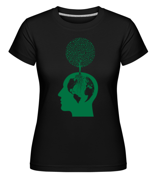 Natur Und Umwelt Kopf - Shirtinator Frauen T-Shirt - Schwarz - Vorne