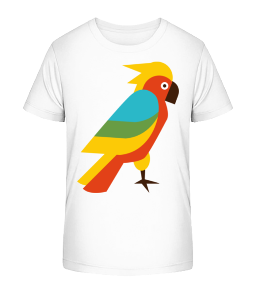 Parrot Comic - Kid's Bio T-Shirt Stanley Stella - White - Front