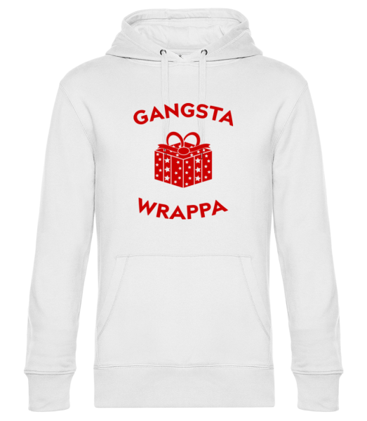 Gangsta Wrappa - Unisex Premium Hoodie - Weiß - Vorne