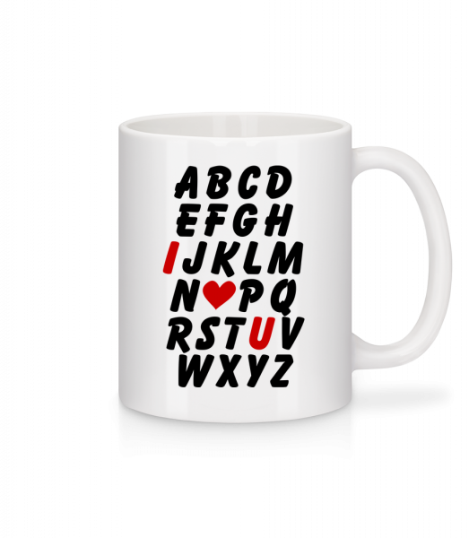 Love Alphabet - Mug - White - Front