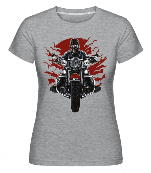 Wild Biker - Shirtinator Frauen T-Shirt - Grau meliert - Vorn