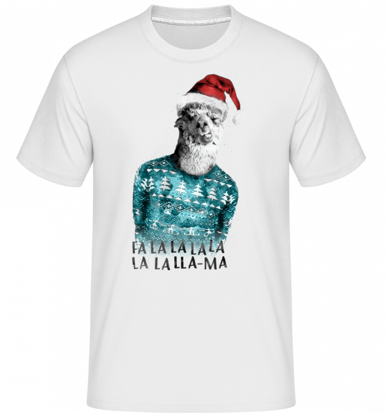 Christmas Lama -  Shirtinator Men's T-Shirt - White - Vorn
