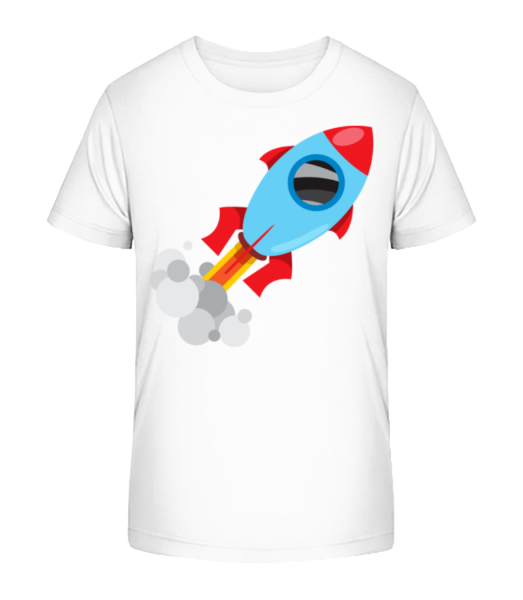 Superhero Rocket - Kinder Bio T-Shirt Stanley Stella - Weiß - Vorne