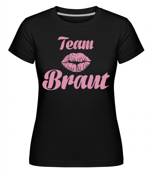 Team Braut Kussmund - Shirtinator Frauen T-Shirt - Schwarz - Vorn
