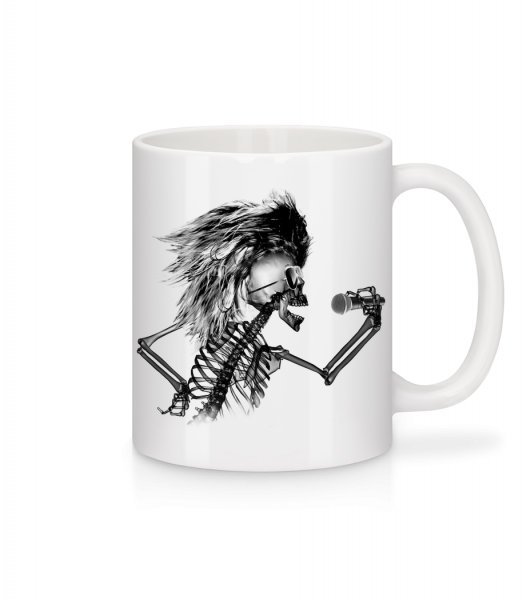 Singing Skeleton - Mug - White - Front