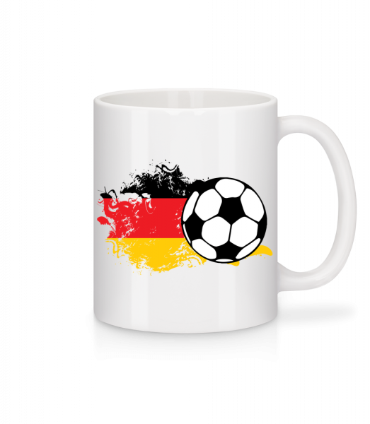 Deutschland Fahne Fußball - Tasse - Weiß - Vorn