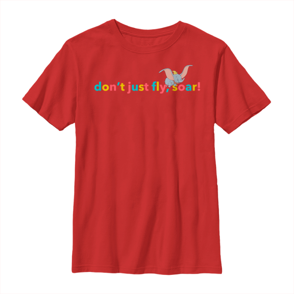 Disney Classics - Dumbo - Dumbo color fly - Kinder T-Shirt - Rot - Vorne