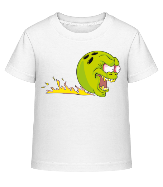 Bowling Ball Monster - Kinder Shirtinator T-Shirt - Weiß - Vorne