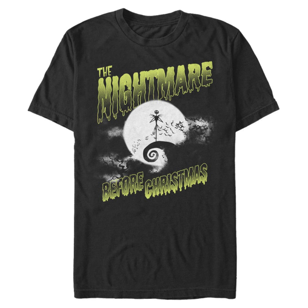 Disney Classics - Nightmare Before Christmas - Jack Skellington Spooky Nightmare - Halloween - Men's T-Shirt - Black - Front