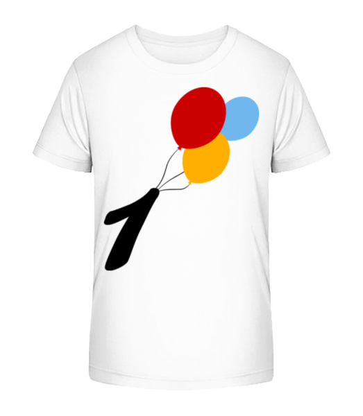 Anniversary 1 Balloons - Kid's Bio T-Shirt Stanley Stella - White - Front