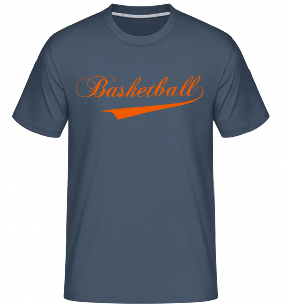 Basketball Schriftzug - Shirtinator Männer T-Shirt - Denim - Vorn