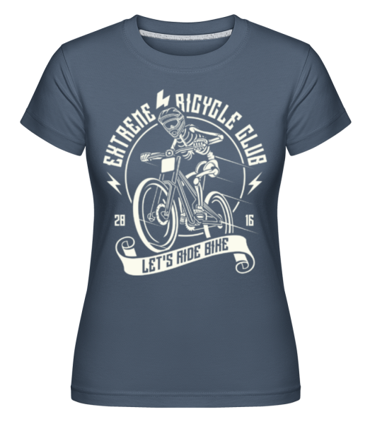 Let's Ride Bike - Shirtinator Frauen T-Shirt - Denim - Vorne
