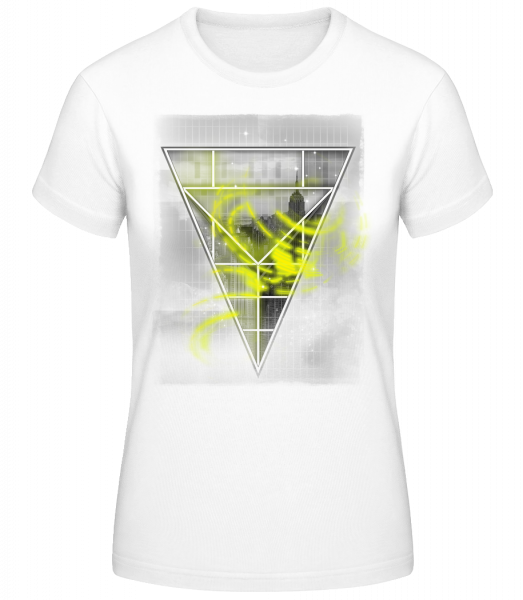 Skyline Dreieck - Frauen Basic T-Shirt - Weiß - Vorn