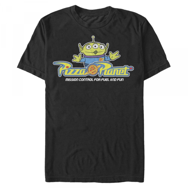 Disney - Toy Story - Aliens Pizza Arcade - Männer T-Shirt - Schwarz - Vorne