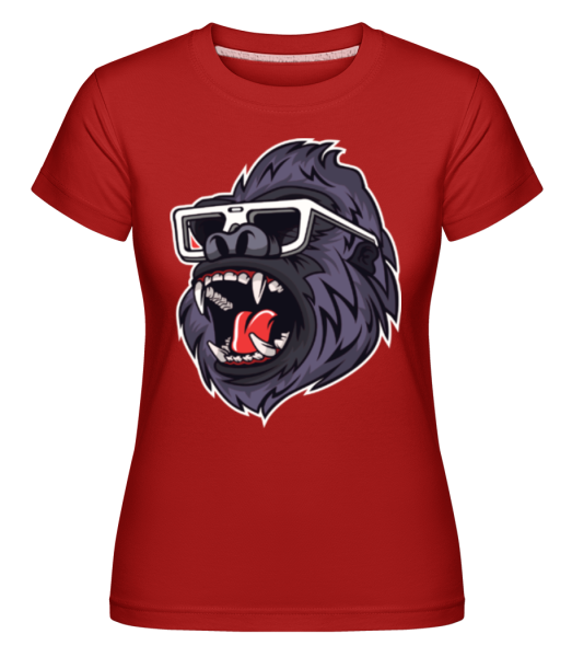 Gorilla - Shirtinator Frauen T-Shirt - Rot - Vorne