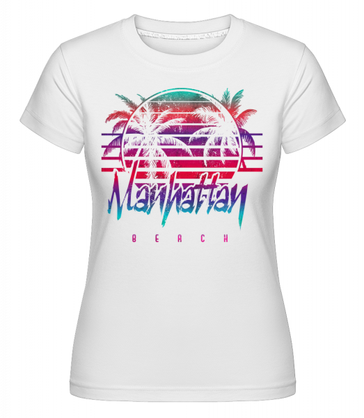 Manhattan Beach - Shirtinator Frauen T-Shirt - Weiß - Vorn