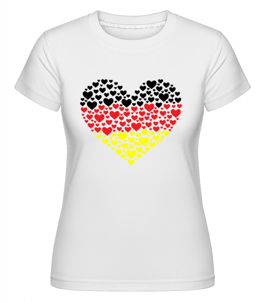 Herz Deutschland - Shirtinator Frauen T-Shirt - Weiß - Vorn
