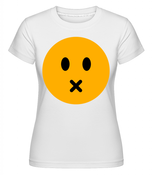 Silent Smiley - Shirtinator Frauen T-Shirt - Weiß - Vorn