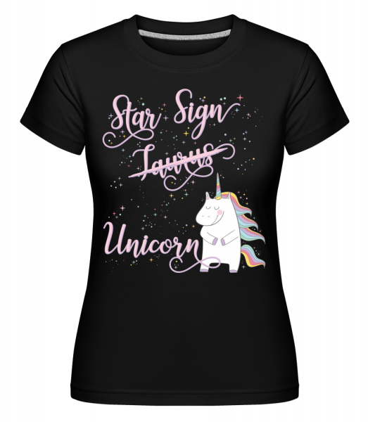 Star Sign Unicorn Taurus -  Shirtinator Women's T-Shirt - Black - Vorn