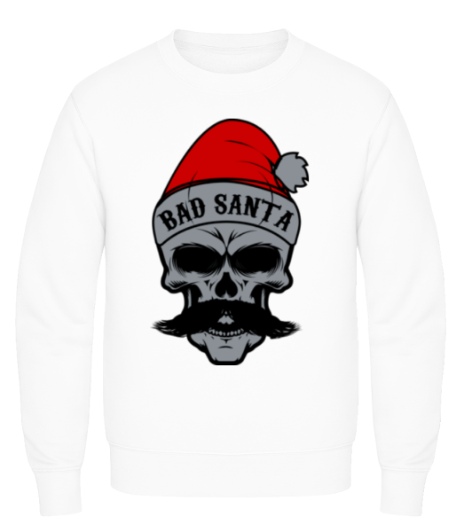 Bad Santa Skull - Men's Sweatshirt - White - Front