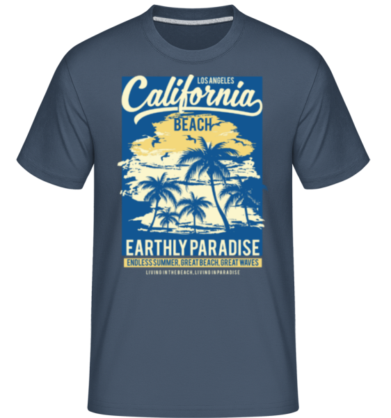 California Beach - Shirtinator Männer T-Shirt - Denim - Vorne