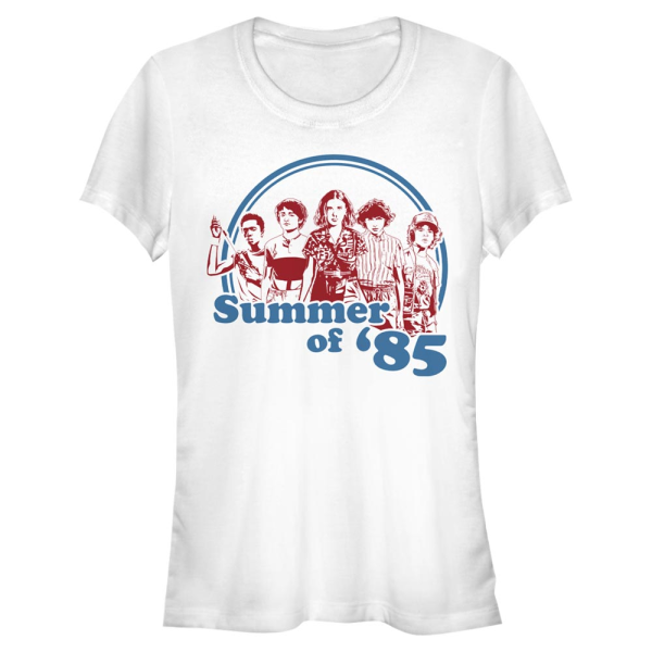 Netflix - Stranger Things - Skupina Summer of 85 - Frauen T-Shirt - Weiß - Vorne