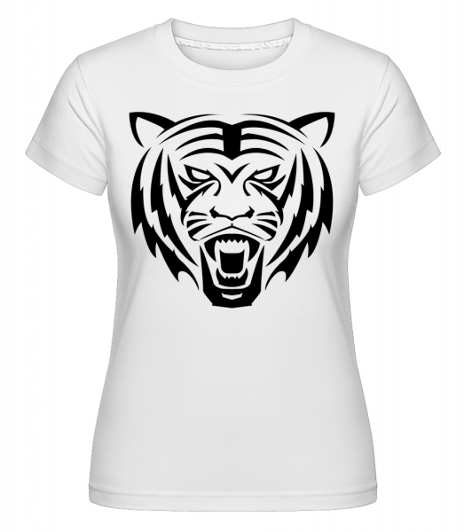 Tigerkopf - Shirtinator Frauen T-Shirt - Weiß - Vorn